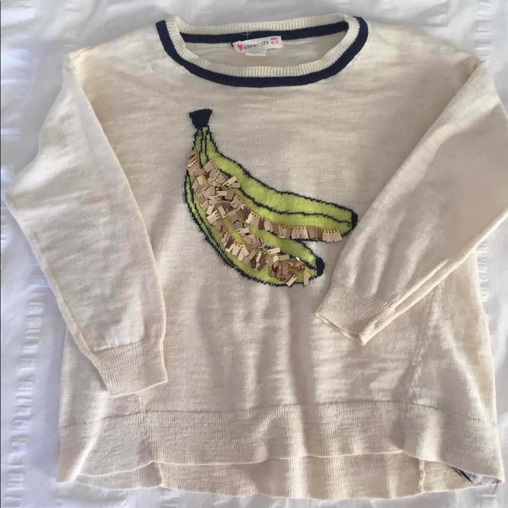 J Crew Crewcuts banana girls sweater